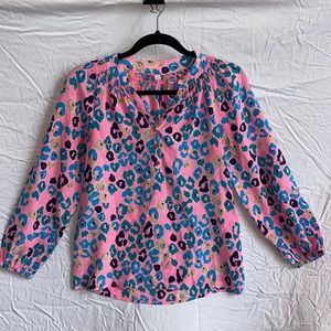 Lilly Pulitzer leopard print Elsa top